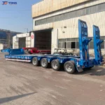 100 Ton 4-Axle Lowbed Semi Trailer for Machinery gallery 2