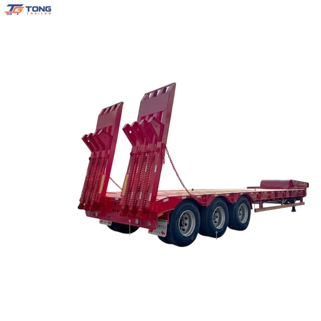 100 Ton 4-Axle Lowbed Semi Trailer for Machinery
