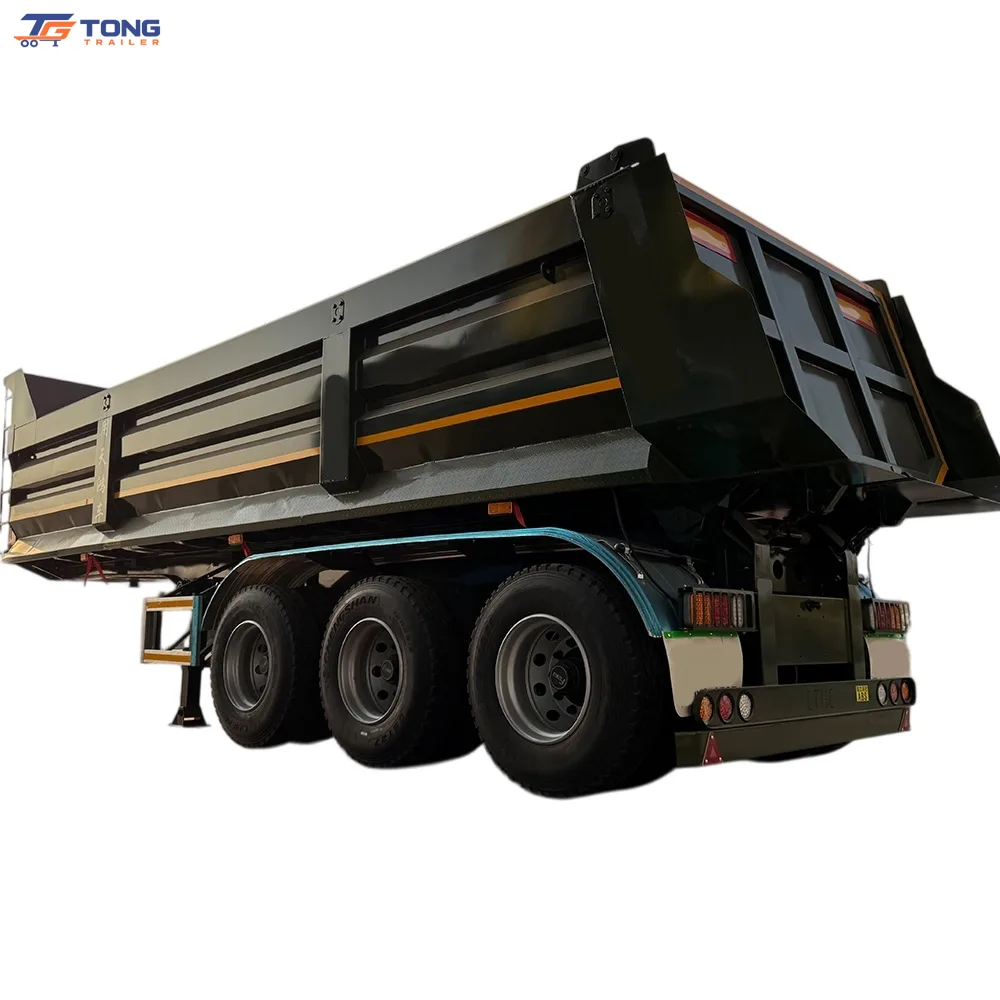 100 Ton 44 CBM Steel Dumper Tipper Semi Trailer 6/4/3 Axles gallery 1