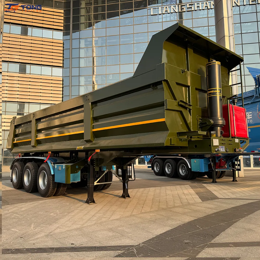 100 Ton 44 CBM Steel Dumper Tipper Semi Trailer 6/4/3 Axles gallery 2