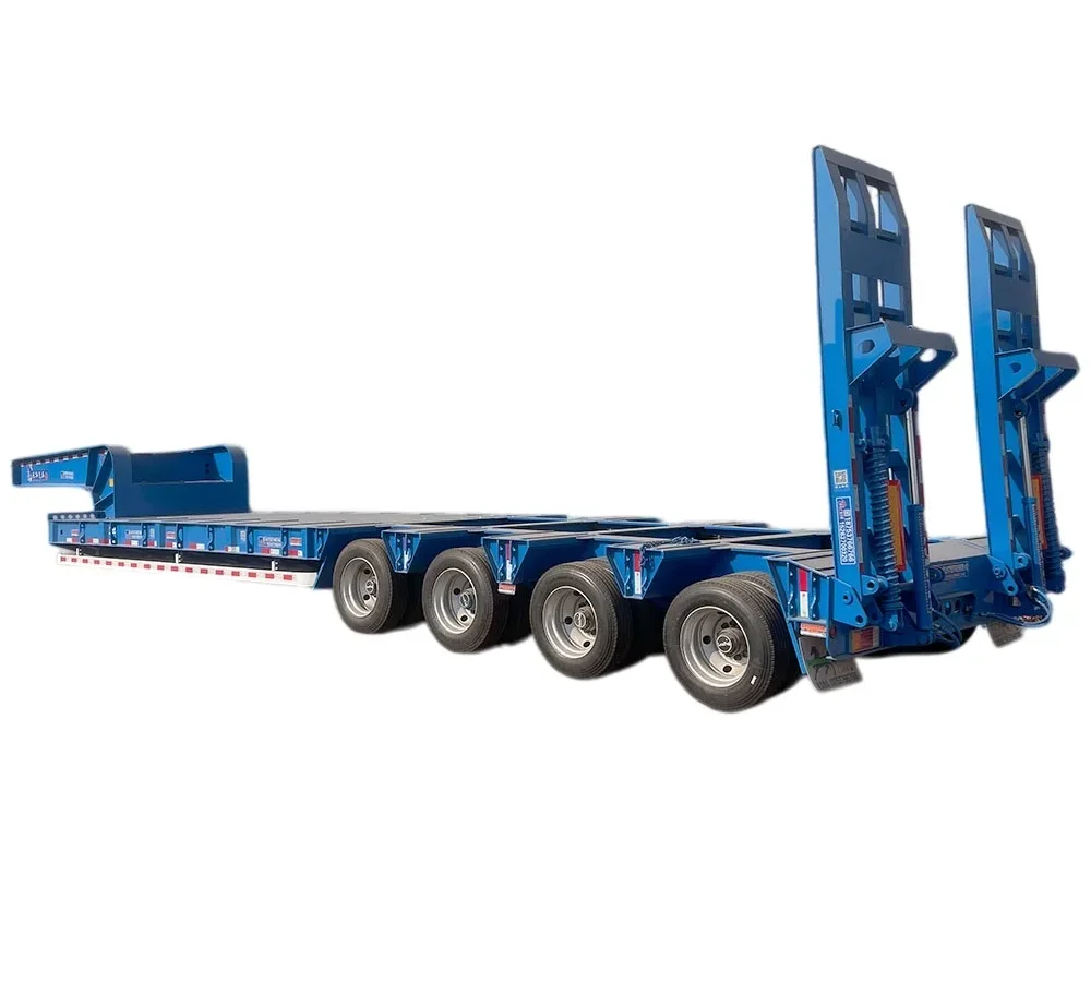 100 ton lowbed semi trailer 3 or 4 axle heavy transport