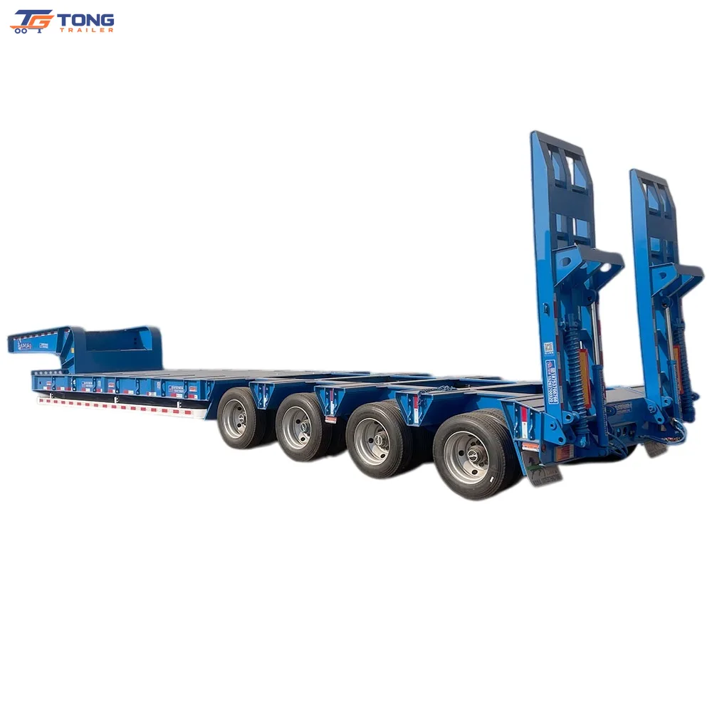 100 ton lowbed semi trailer 3 or 4 axle heavy transport