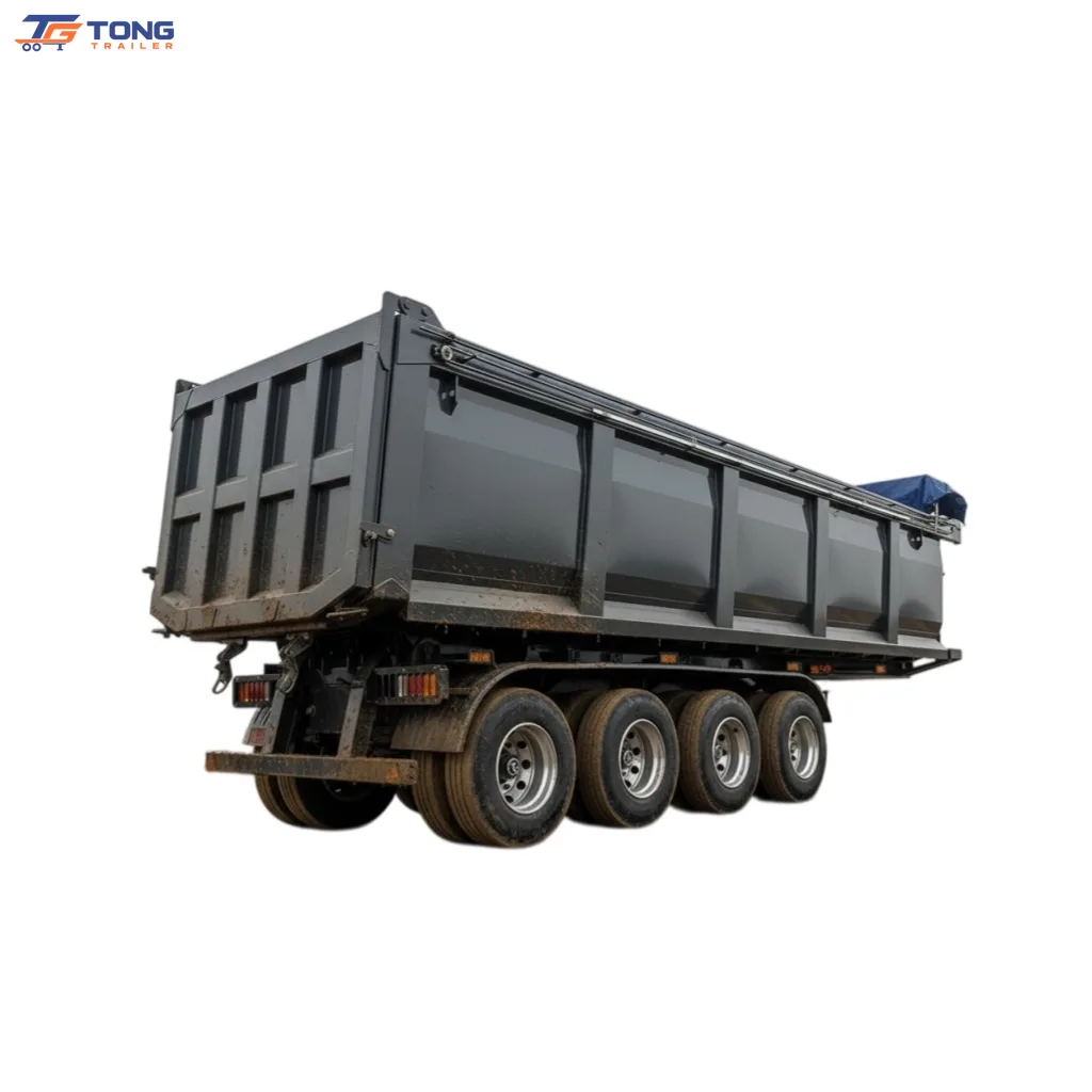 100 Ton Tipper Semi Trailer | 6 Axle Steel Dump Trailer gallery 2