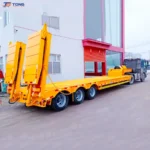 100t lowbed semi trailer 5 axle hydraulic flatbed gallery 3