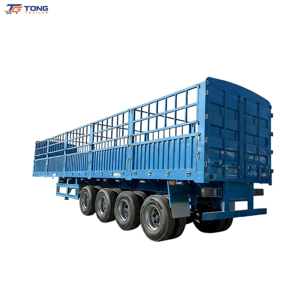 2/3/4 Axle Fence Semi Trailer 60-150T Cargo Transport gallery 1
