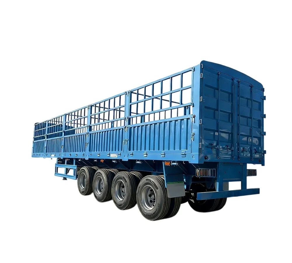 2/3/4 Axle Fence Semi Trailer 60-150T Cargo Transport