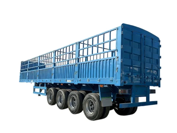 2/3/4 Axle Fence Semi Trailer 60-150T Cargo Transport