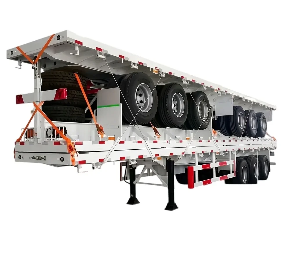 3 Axle 40ft Flatbed Semi Trailer 30000kg Payload