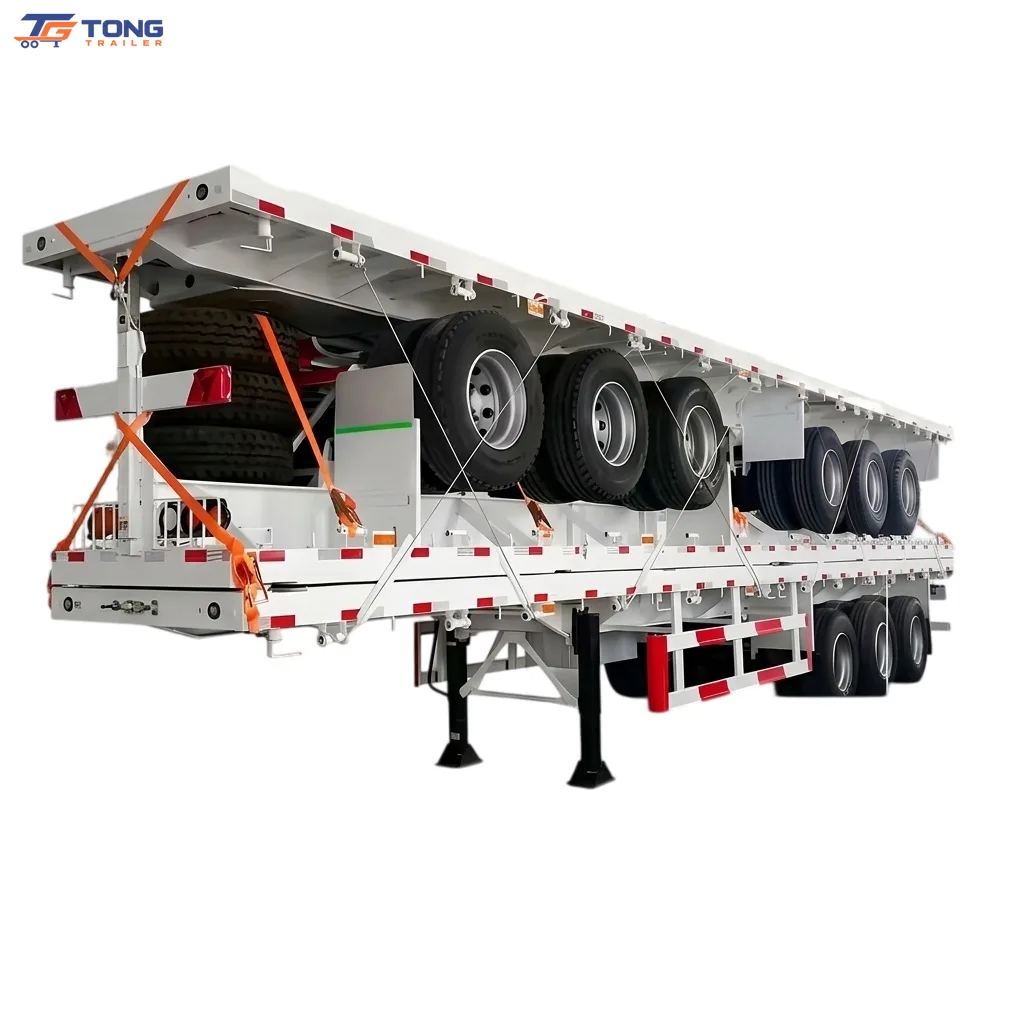 3 Axle 40ft Flatbed Semi Trailer 30000kg Payload