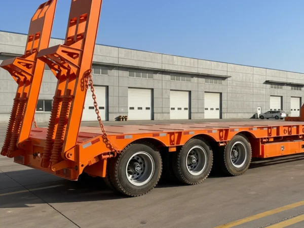 3 axle 50 ton lowbed trailer for heavy machinery