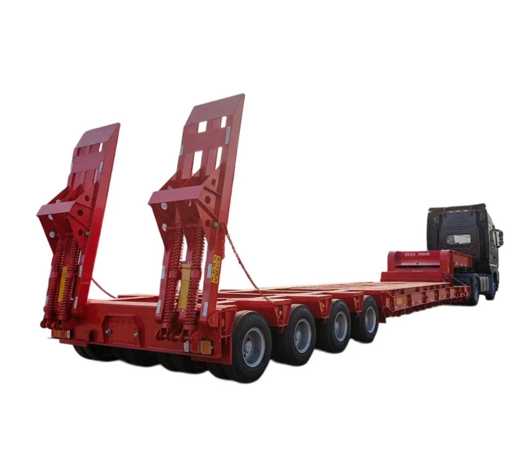 3-Axle 60T Gooseneck Lowbed Semi Trailer