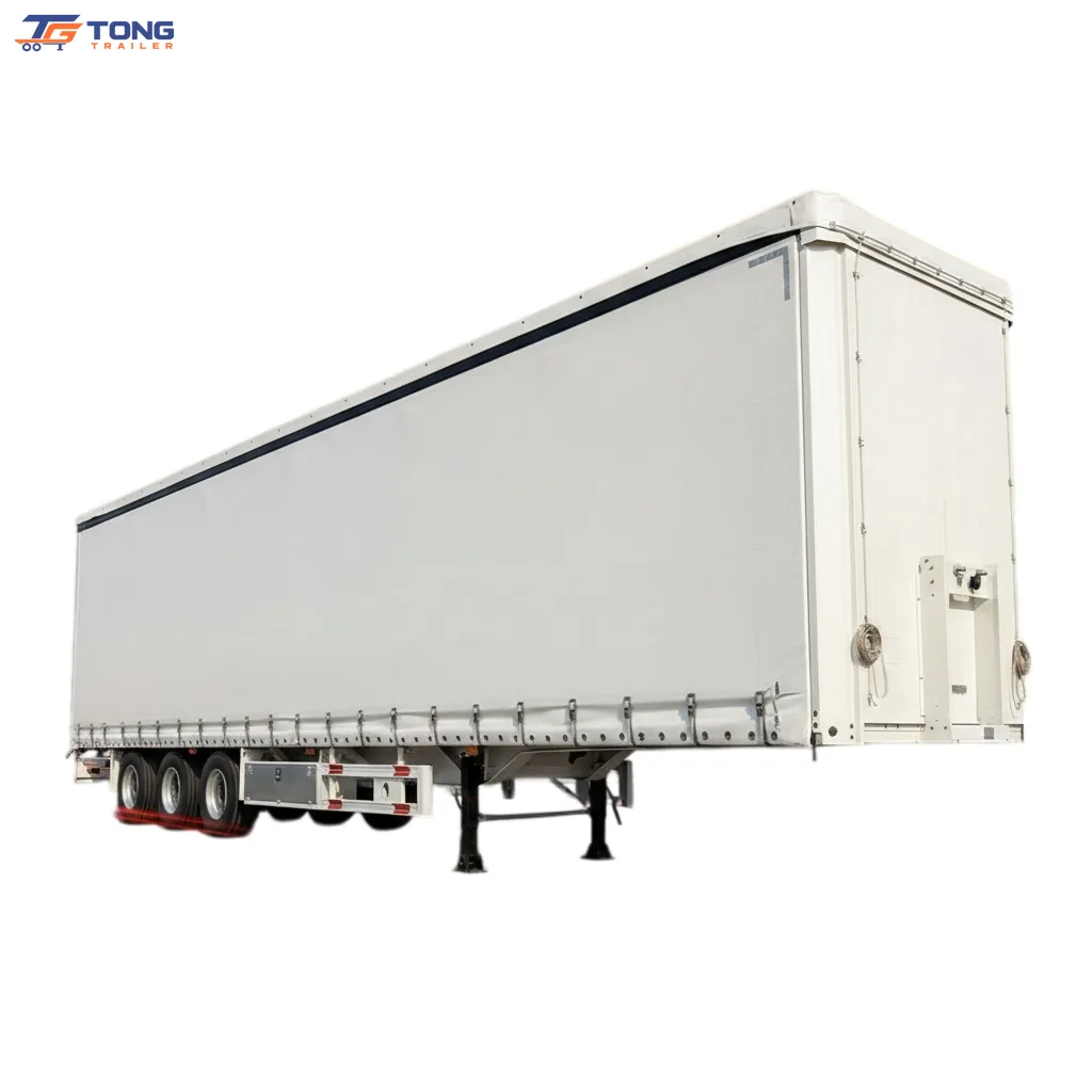 3 Axle Curtain Side Semi Trailer 60T Payload gallery 1
