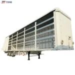 3 Axle Curtain Side Semi Trailer for 60T-150T Payload gallery 1