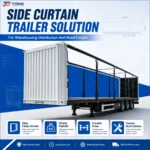 3 Axle Curtain Side Semi Trailer for 60T-150T Payload gallery 2