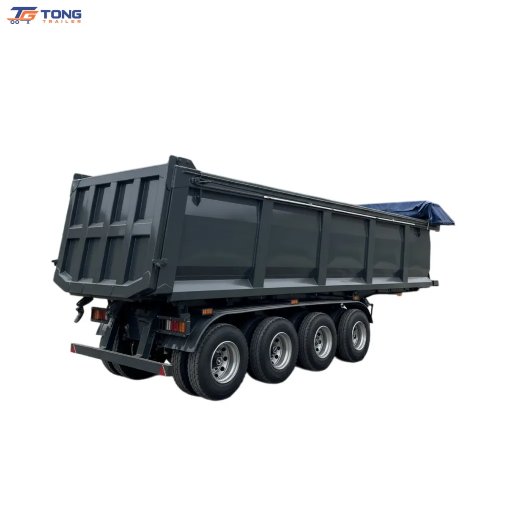 3 Axle Dump Semi Trailer | 30 Ton Heavy Duty Mining Tipper gallery 1
