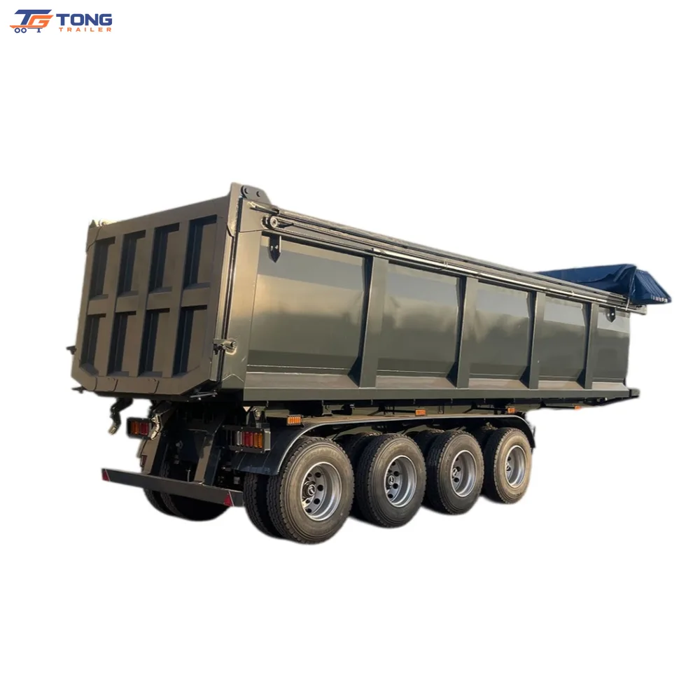 3 Axle Dump Semi Trailer | 30 Ton Heavy Duty Mining Tipper gallery 2