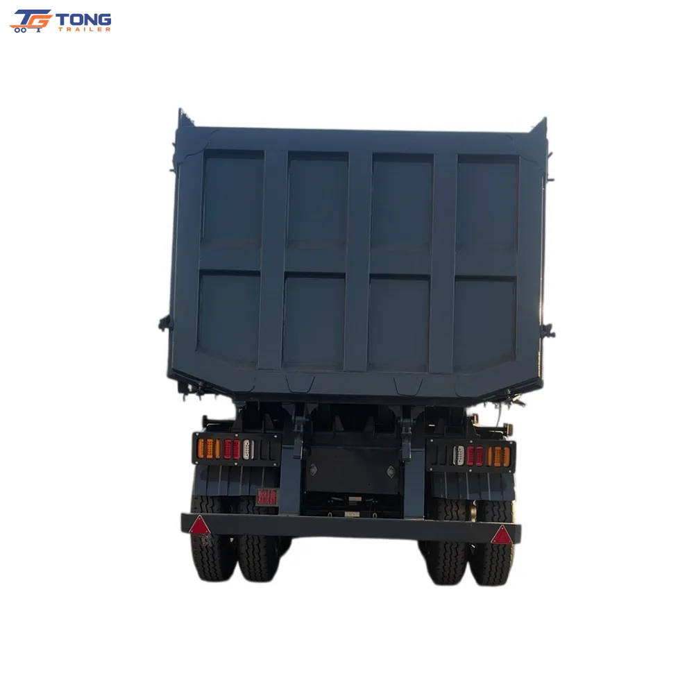 3 Axle Dump Semi Trailer | 30 Ton Heavy Duty Mining Tipper gallery 4