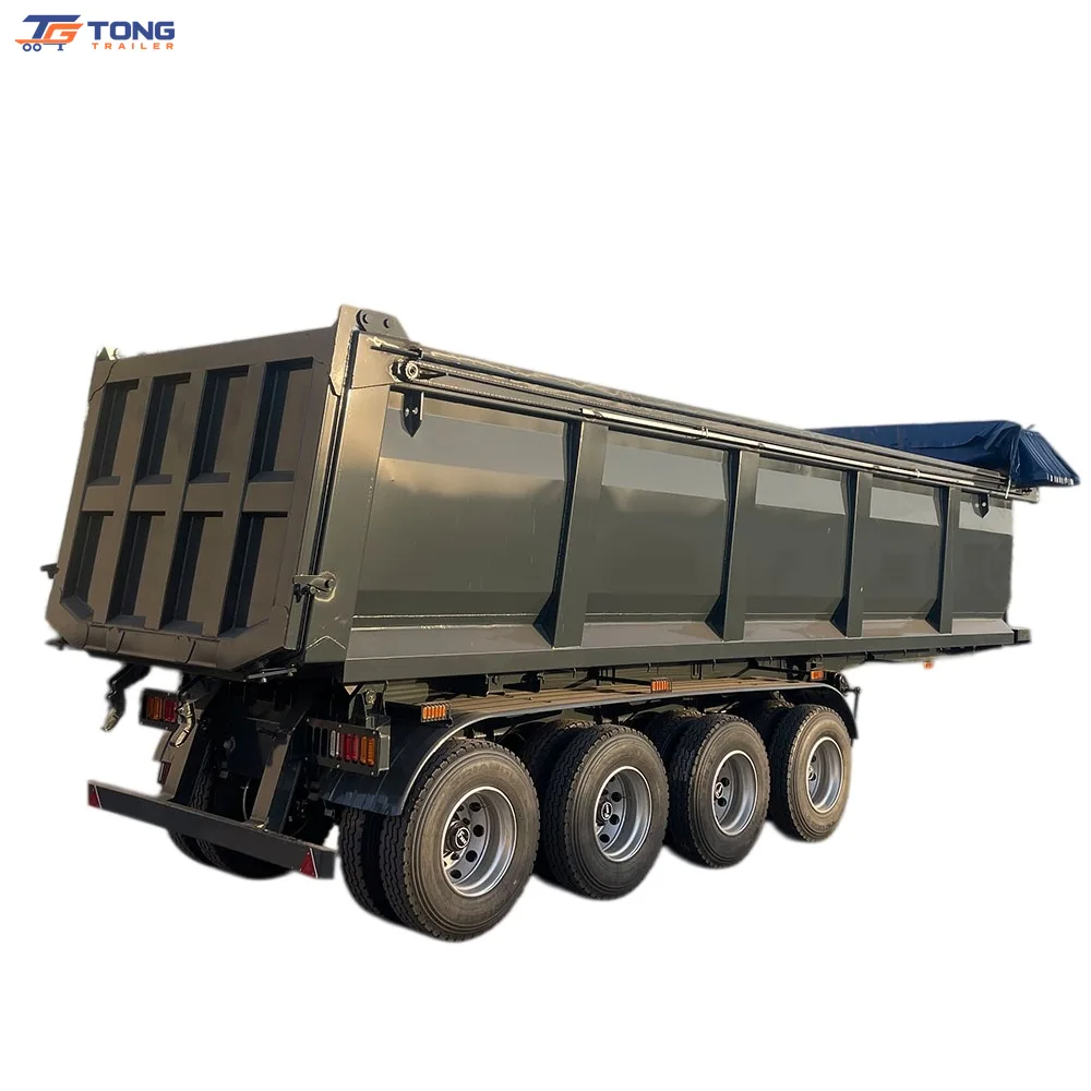 3 Axle Dump Semi Trailer 40-60 Ton for Mine Use gallery 1