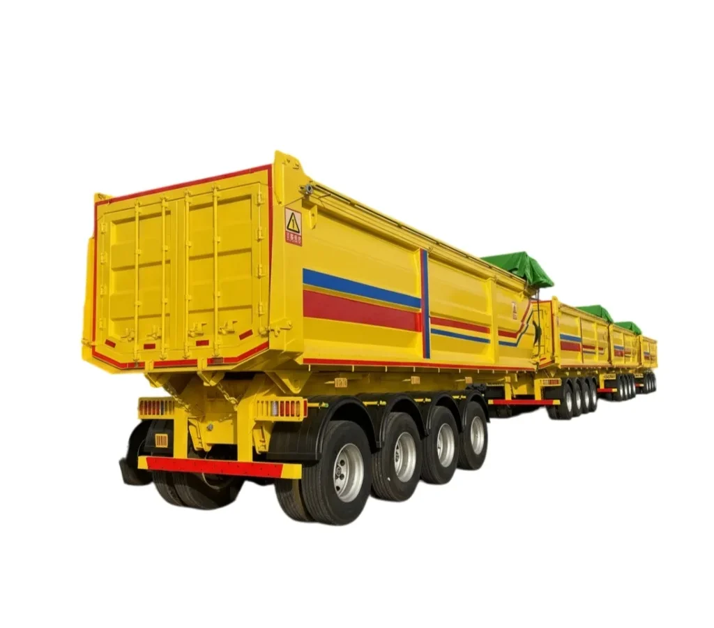 3 axle dump semi trailer 40-60 ton mining tipper
