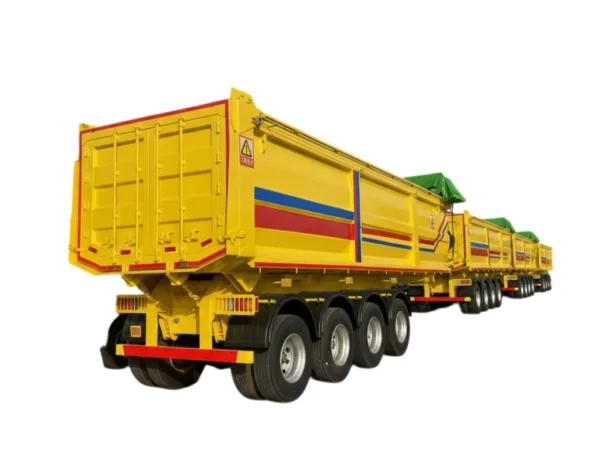 3 axle dump semi trailer 40-60 ton mining tipper
