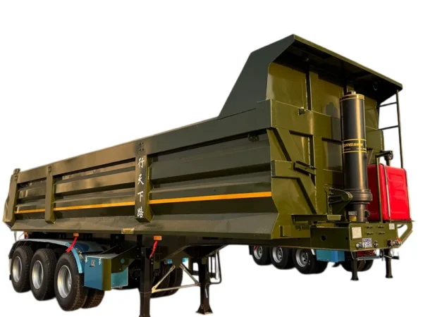 3 Axle Dump Semi Trailer 40-60 Ton Steel Hydraulic Tipping
