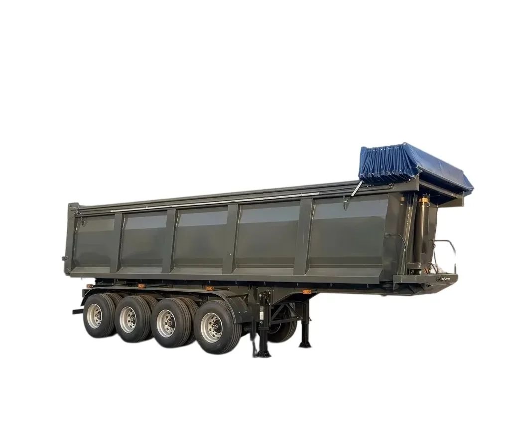 3 axle dump semi trailer | 40-60 Ton Steel Rear Tipper