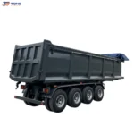 3 axle dump semi trailer | 40-60 Ton Steel Rear Tipper gallery 2
