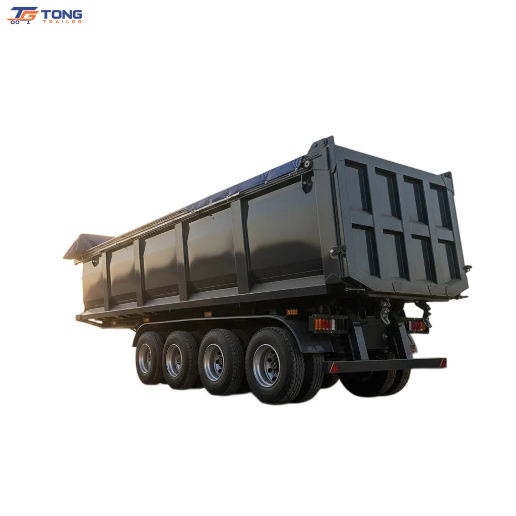 3 axle dump semi trailer | 50-80 Ton Capacity gallery 1