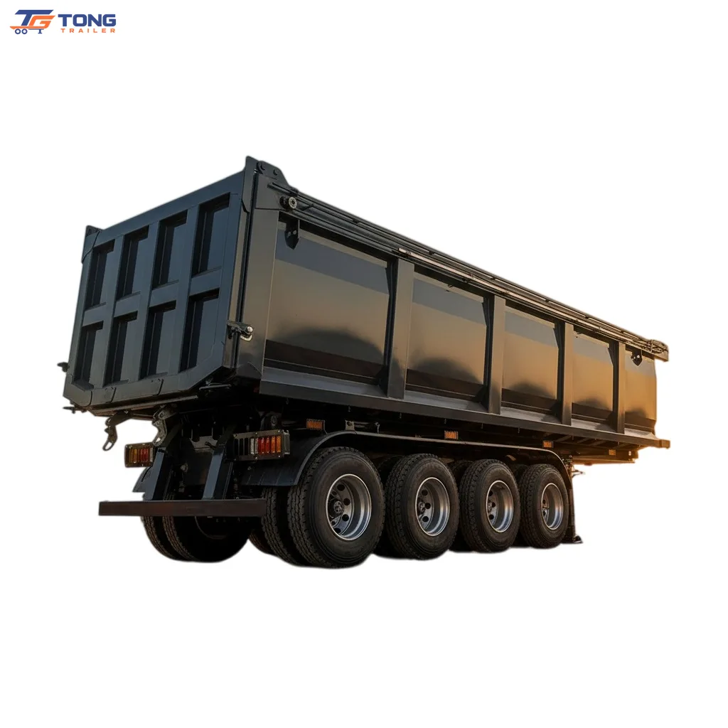 3 axle dump semi trailer | 50-80 Ton Capacity gallery 2