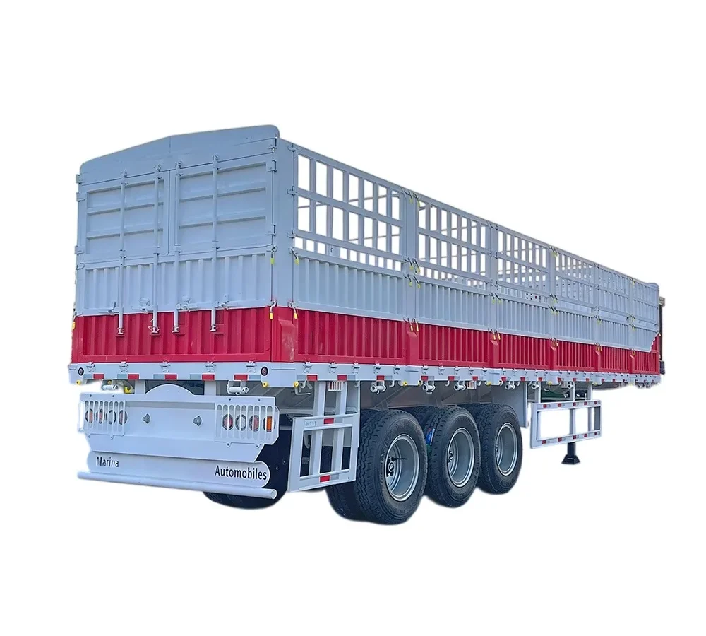 3-Axle Fence Semi Trailer 60-150T High Payload