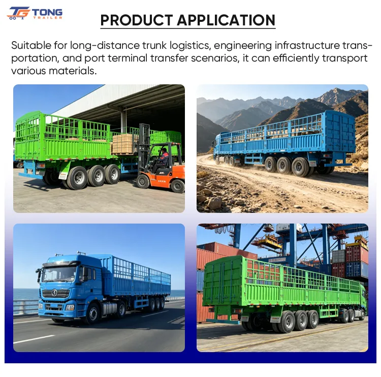 3-Axle Fence Semi Trailer 60-150T High Payload gallery 4