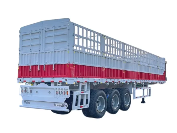 3-Axle Fence Semi Trailer 60-150T High Payload