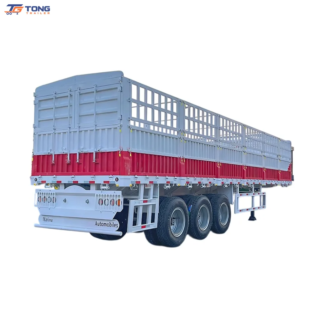 3-Axle Fence Semi Trailer 60-150T High Payload