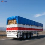 3 Axle Fence Semi Trailer 60T-150T Open Side Wall gallery 2