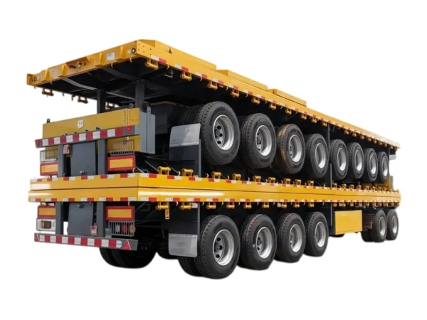 3 axle flatbed semi trailer 12500 mm 30000 kg payload