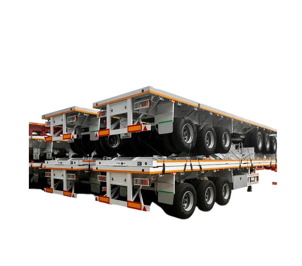 3 Axle Flatbed Semi Trailer 30 Ton