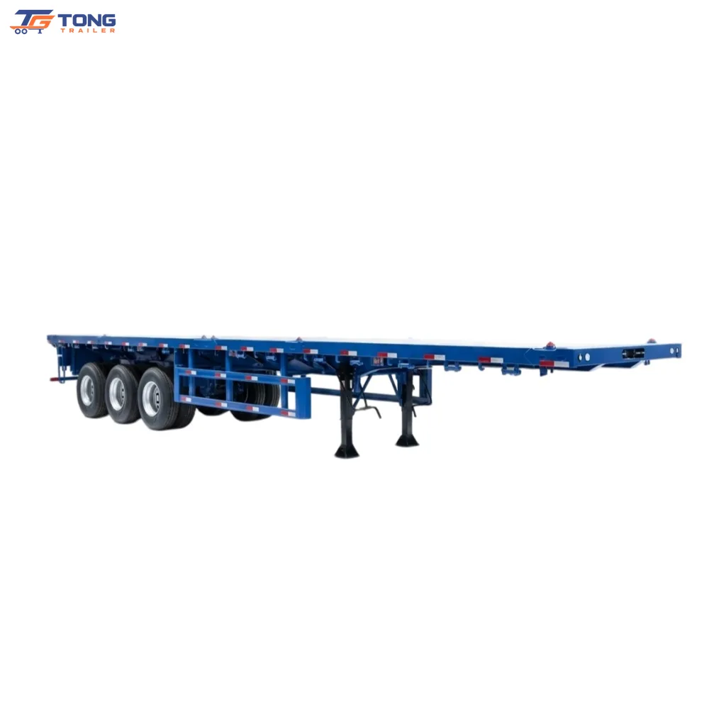3 Axle Flatbed Semi Trailer 30000kg Payload gallery 1