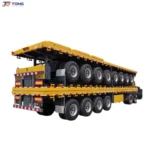 3 axle flatbed semi trailer 30000kg payload steel deck gallery 2