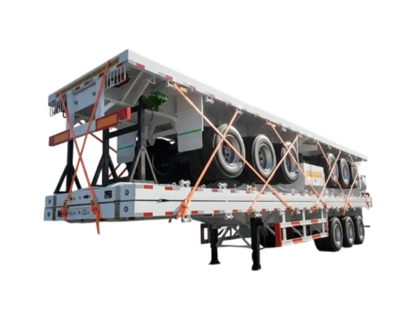 3 axle flatbed semi trailer 30000kg payload steel deck