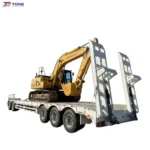 3 Axle Flatbed Semi Trailer 40 Ton Container Deck for Sale gallery 1