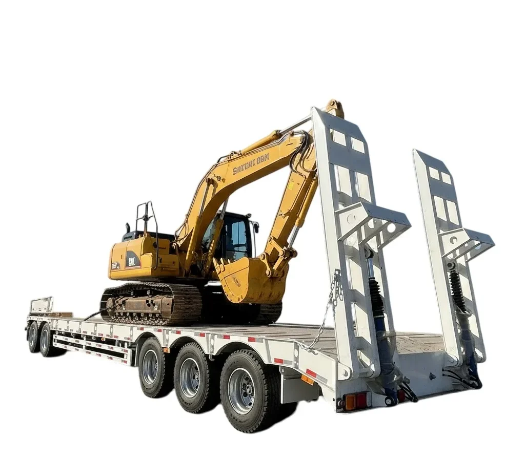 3 Axle Flatbed Semi Trailer 40 Ton Container Deck for Sale