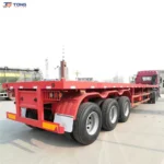 3 Axle Flatbed Semi Trailer 40ft Container Heavy Duty gallery 4