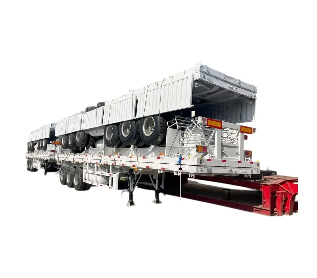 3 Axle Flatbed Semi Trailer 40ft Steel Platform 30T Payload
