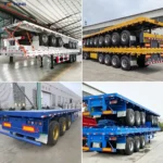 3 Axle Flatbed Semi Trailer 40ft Steel Platform 30T Payload gallery 3