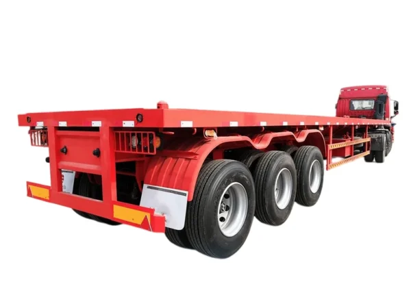 3 Axle Flatbed Semi Trailer for Container Transport 30T