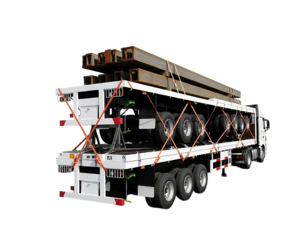 3 axle flatbed semi trailer for Heavy Cargo Transport