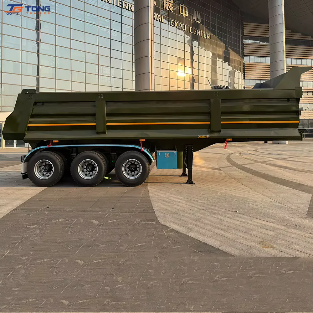 3 Axle Hydraulic Dump Semi Trailer | 30T Steel Tipper gallery 2