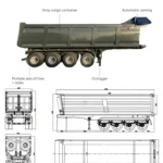 3 Axle Hydraulic Dump Semi Trailer | 30T Steel Tipper gallery 5