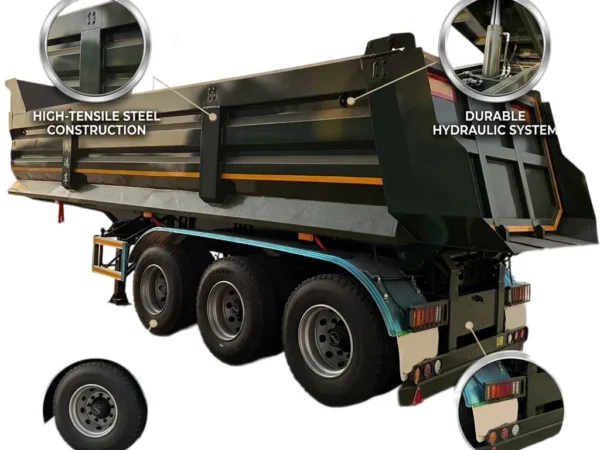 3 Axle Hydraulic Dump Semi Trailer | 30T Steel Tipper