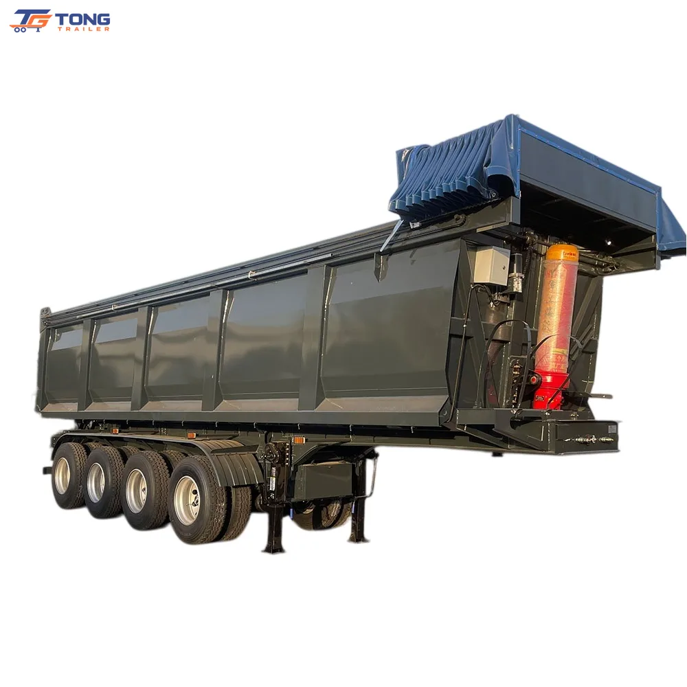 3 Axle Hydraulic Dump Trailer 30000kg Payload Capacity gallery 2